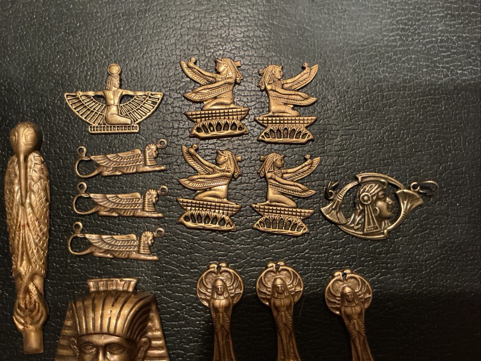 Lot Of Brass Stampings, Egyptian Themed