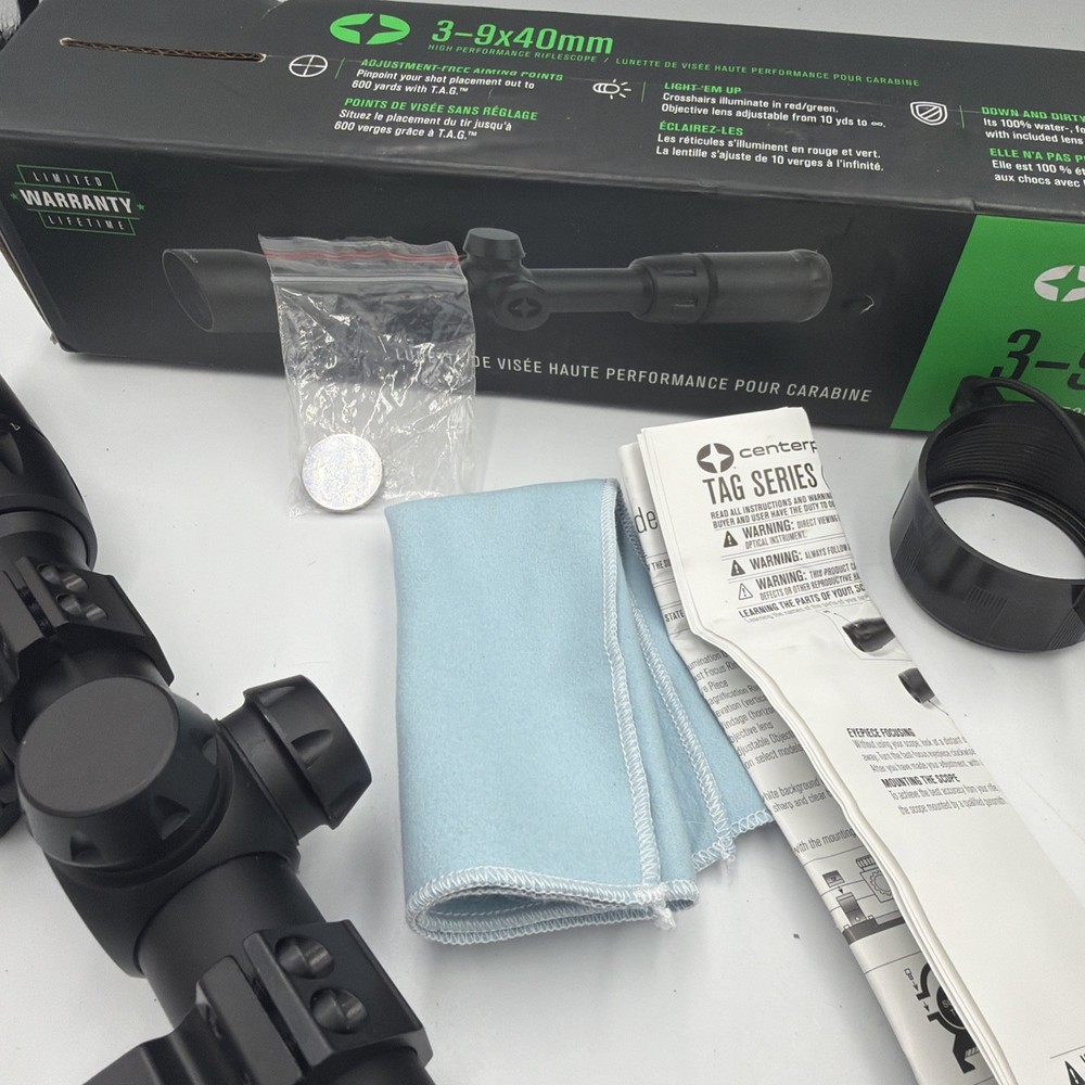 CENTERPOINT RIFLE SCOPE-PRECISION LOCK TURRETS Model LR312SFT2 b2