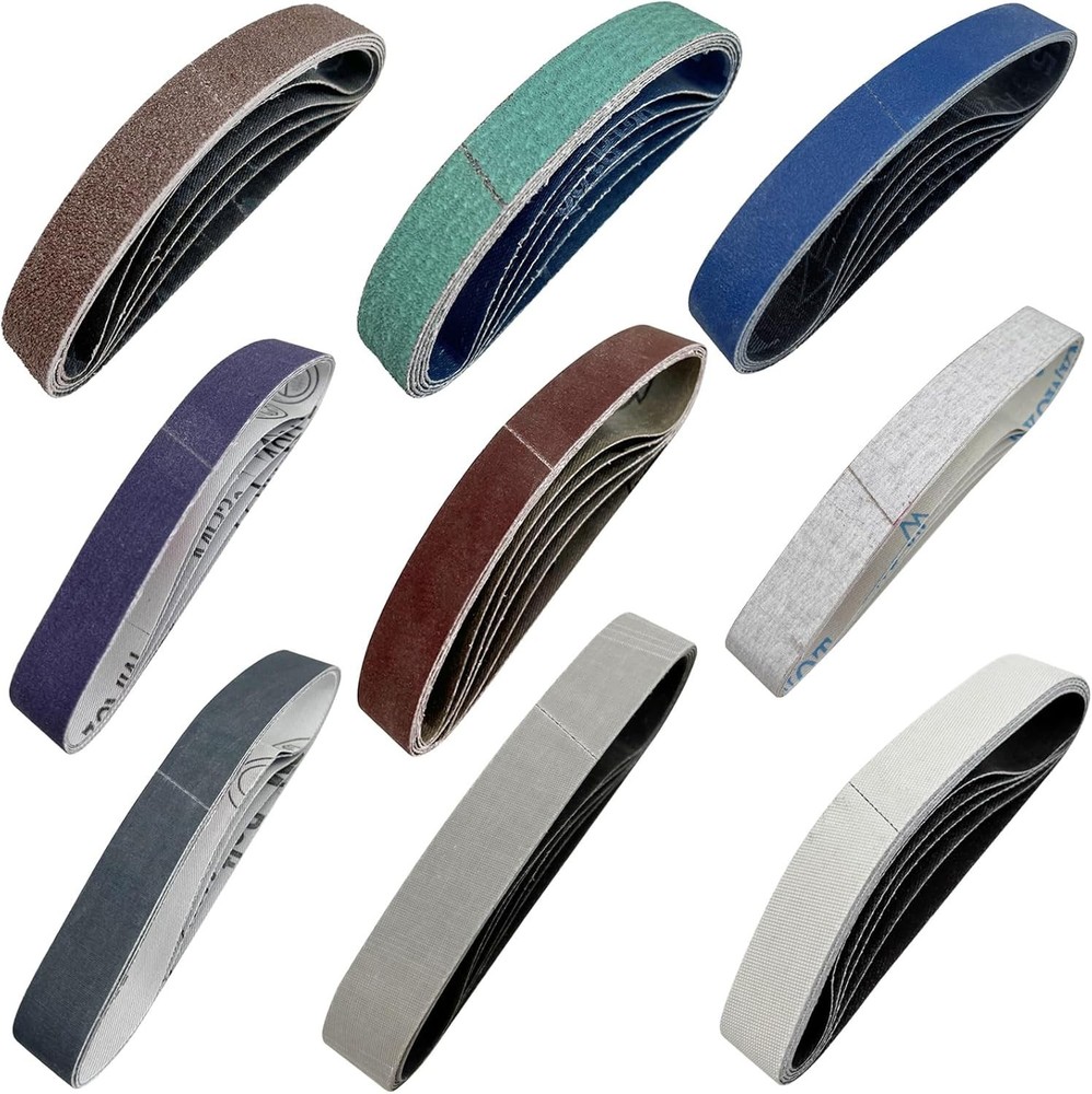 45 Pcs 3/4" x 12" Replacement Sanding Belt Kit for Work Sharp Knife & Tool Sh...