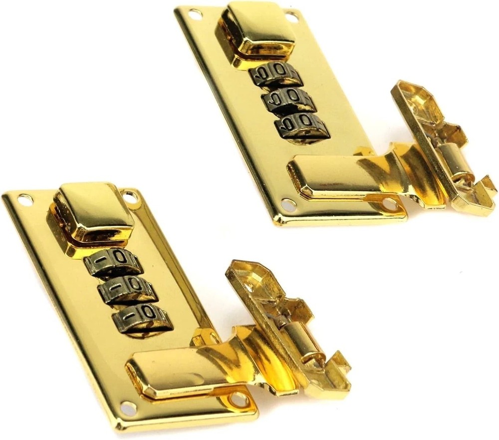 2 Pcs Tool Box Hasp Luggage Combination Lock Briefcase Replacement Lock