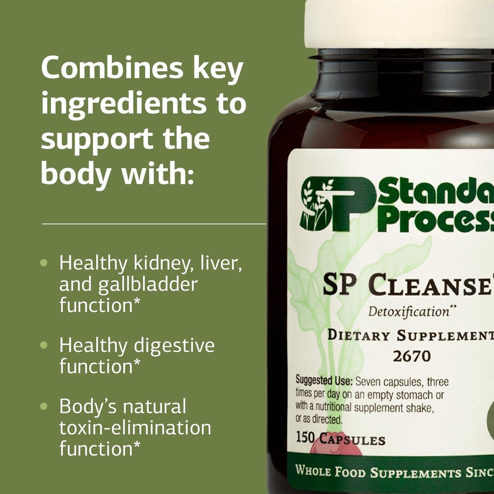 Standard Process SP Cleanse: Kidney, Liver, Gallbladder, Digestive Support - 150