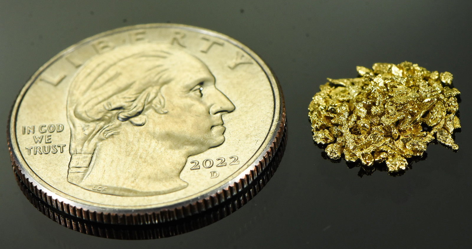 Alaskan Yukon Gold Rush Nuggets 18 Mesh 1 Gram of Small Fines