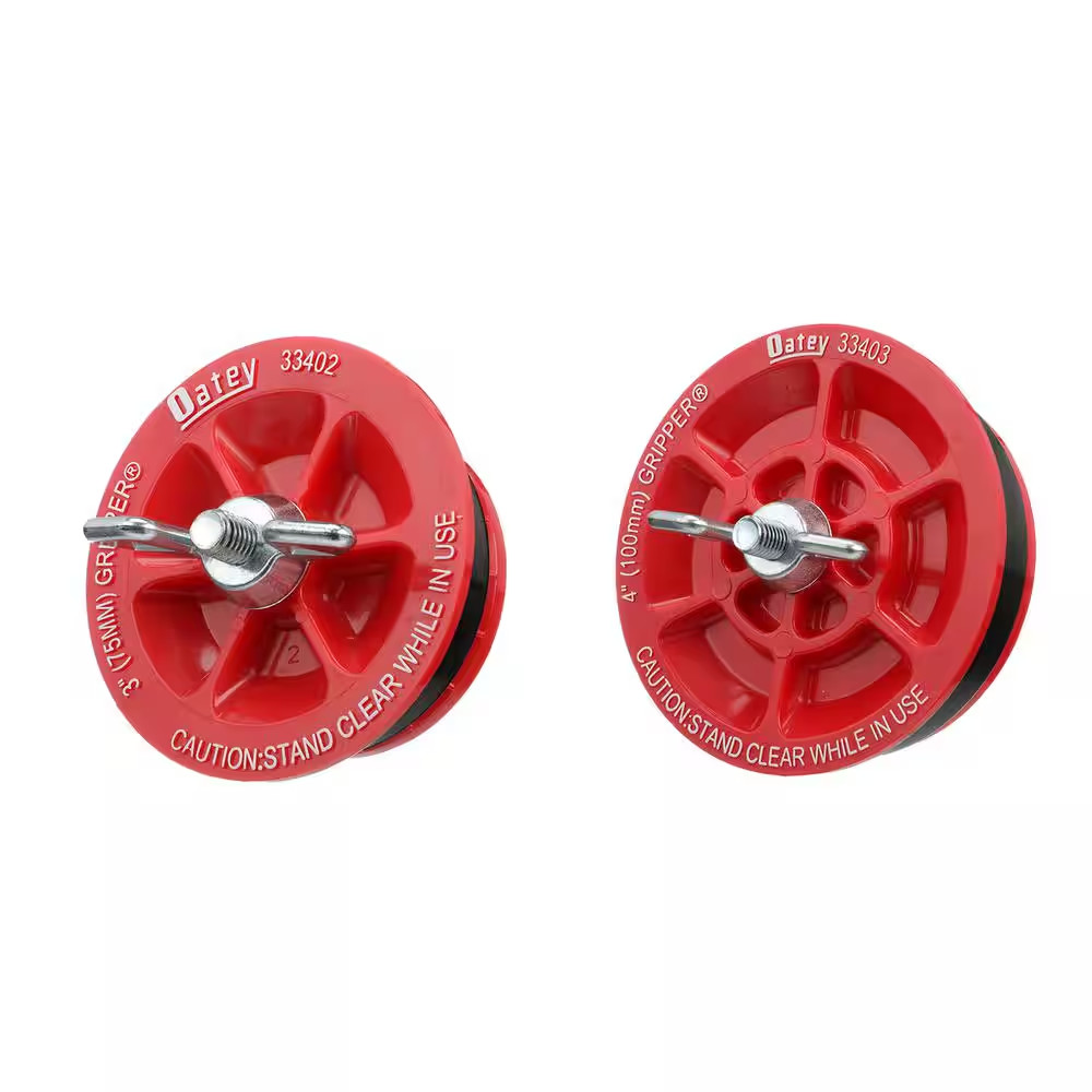 Gripper 3 In. and 4 In. Plastic Mechanical Test Plug Combo Pack