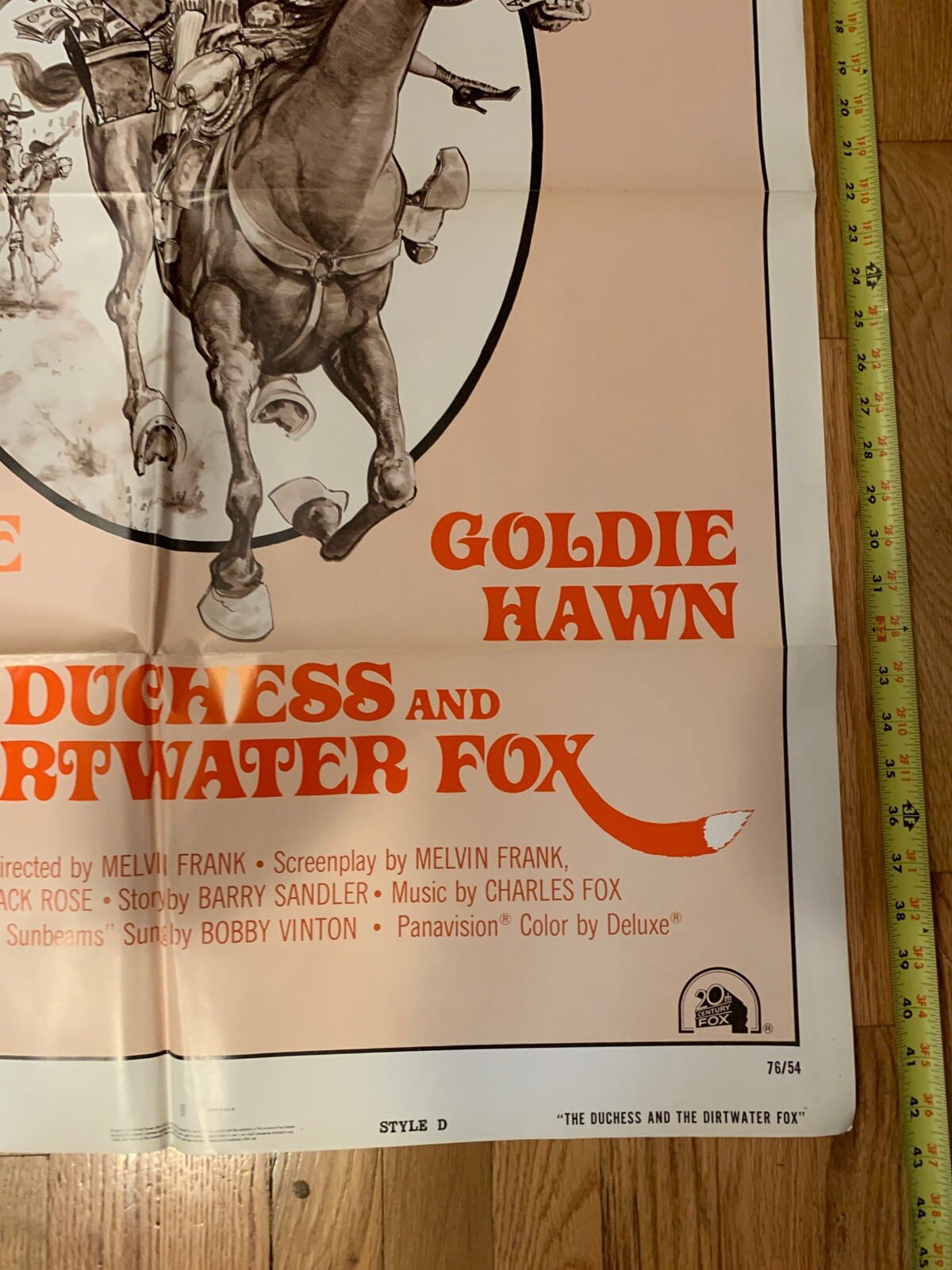 Original Movie Poster-The Duchess and the Dirtwater Fox- Hawn Segal 1976