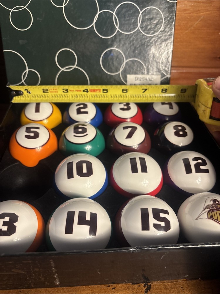 Purdue Boilermakers Billiard Ball Set Oversize Fat Numbers