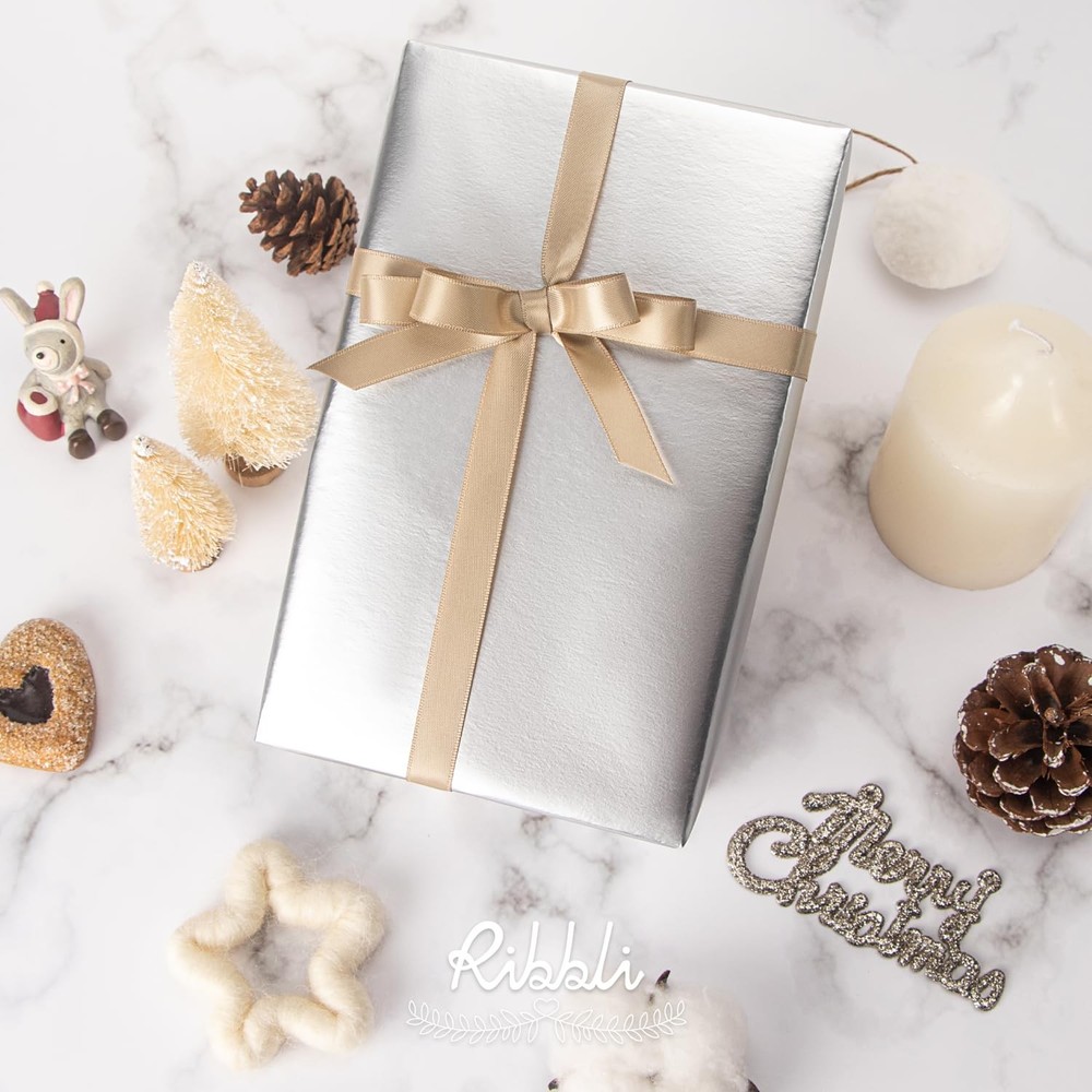 Silver Metallic Wrapping Paper Matte Silver Solid Color Paper Perfect for Bir...