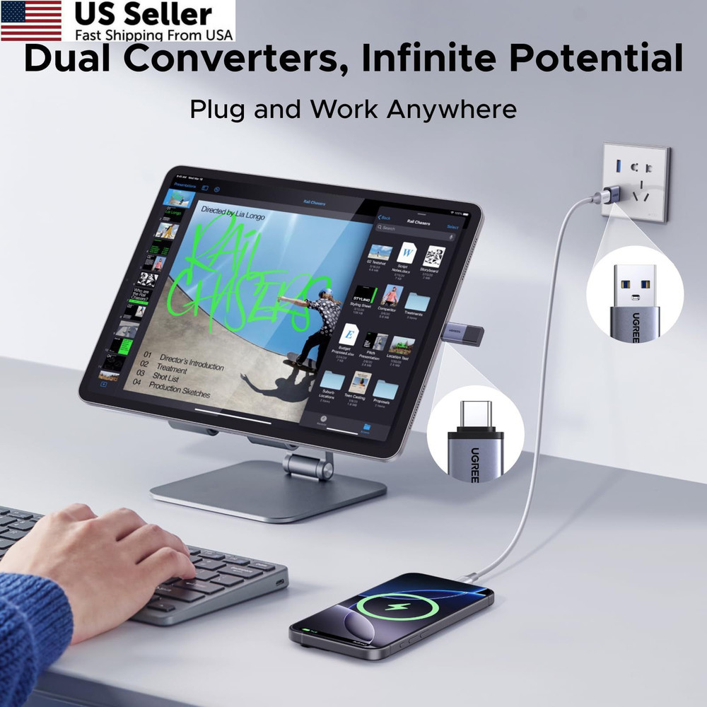 UGREEN USB to C Adapter & C Combo 4-Pack, 10Gbps Space