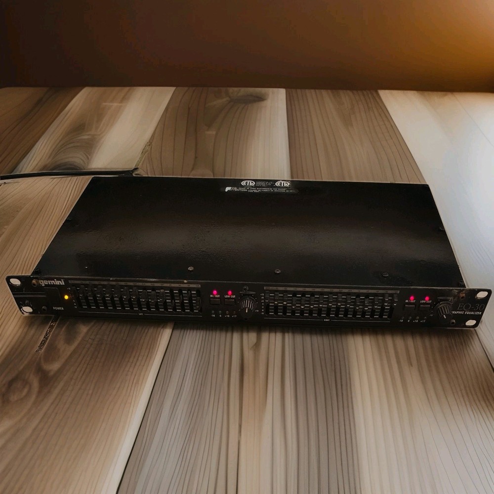 Gemini Rack Mount EQ-30 15 Band Stereo Audio Graphic Equalizer Tested Working