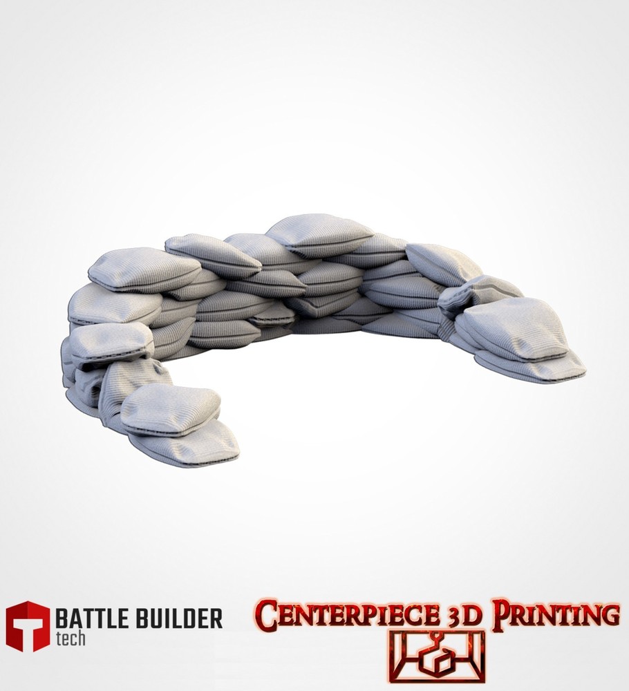 Sandbags - 3d printed Tabletop Terrain Scenery for Grim Future