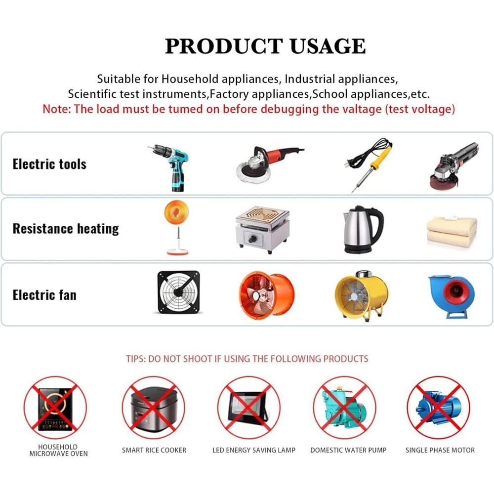 AC Motor Speed Controller 120V with Precise Voltage Control for Small Motors
