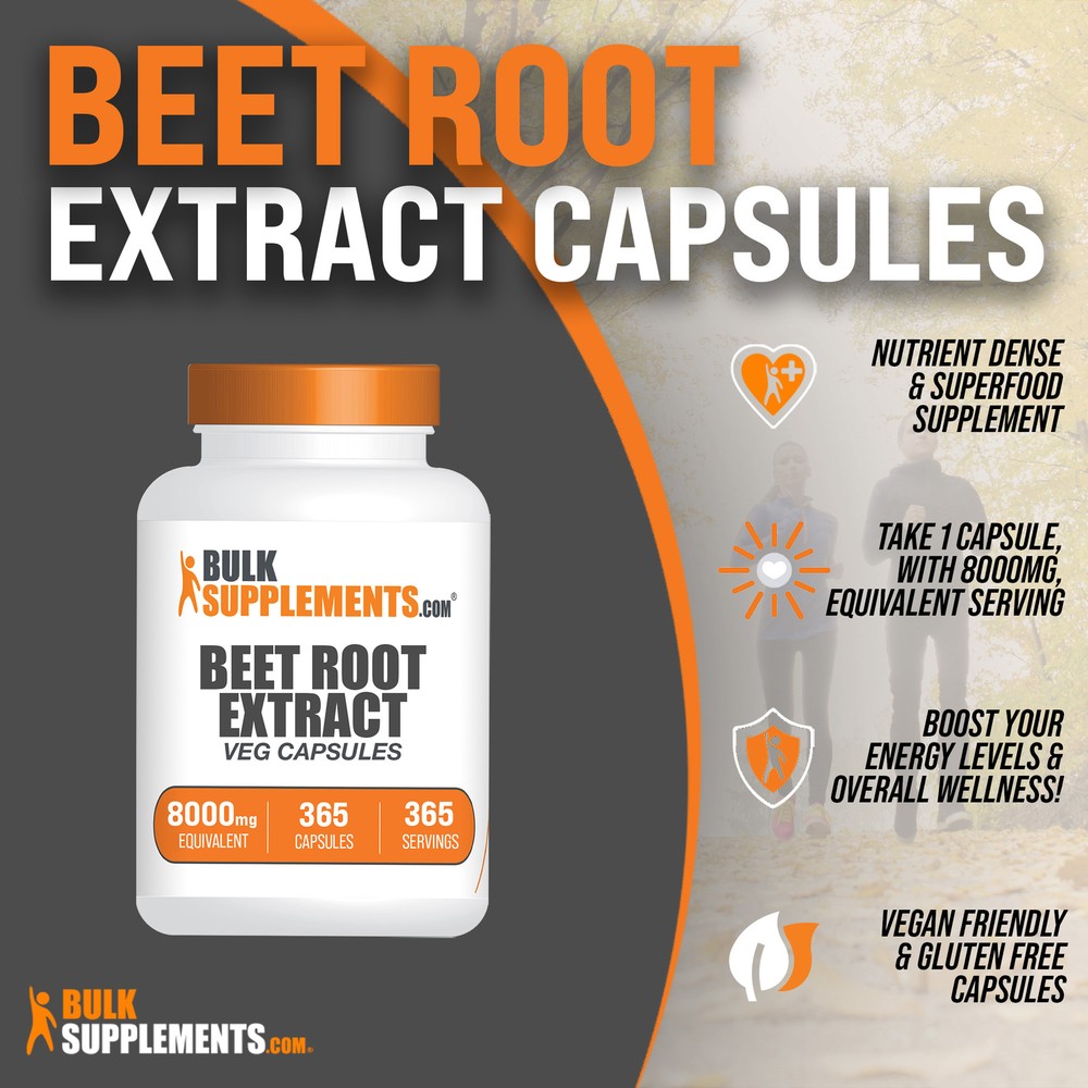 BulkSupplements Beet Root Extract 365 Capsules - 400mg Serving