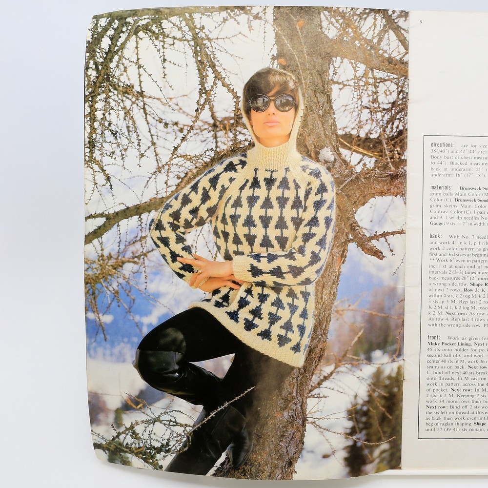 Vintage Brunswick Volume 657 Crochet & Knitting Patterns Mod Atomic 1960s