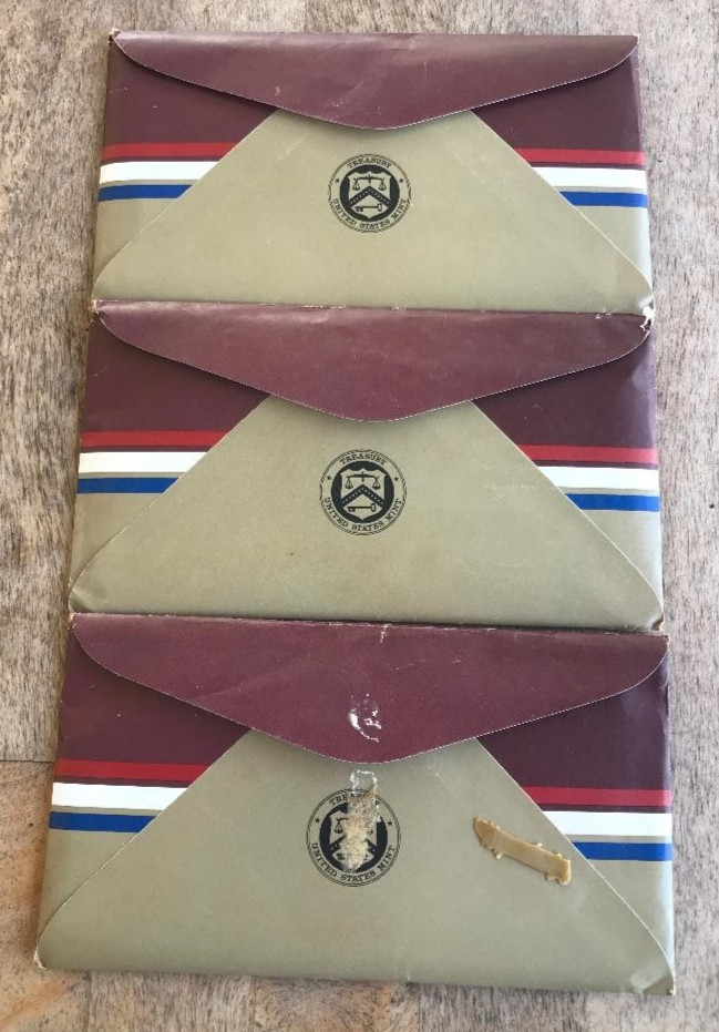 THREE 1984 UNCIRCULATED P & D MINT SETS ~ FIVE-COIN SETS EACH MINT ~US MINT PACK