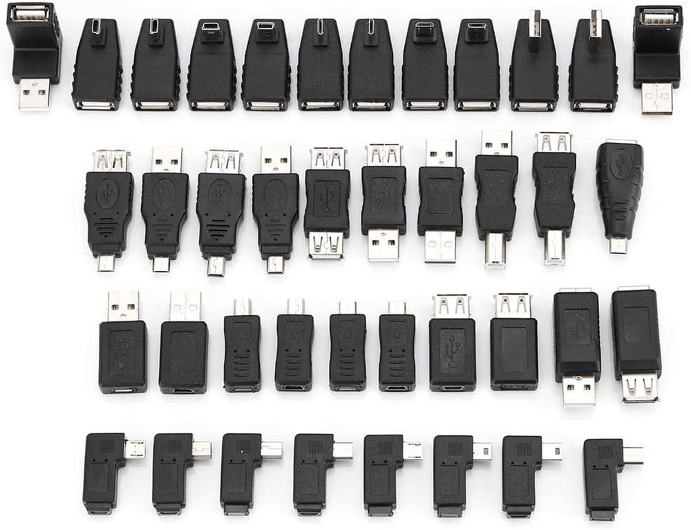 USB Adapter Kit, 40PCS Multiple USB2.0 Adapter Converter Connectors, Compatible