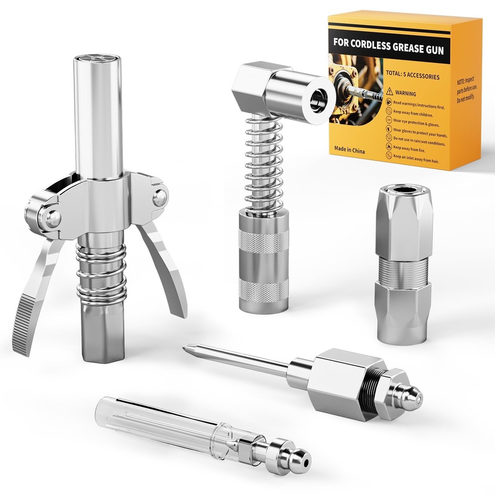 DIYtoolifz Grease Gun Accessory Kit, Includes Couplers