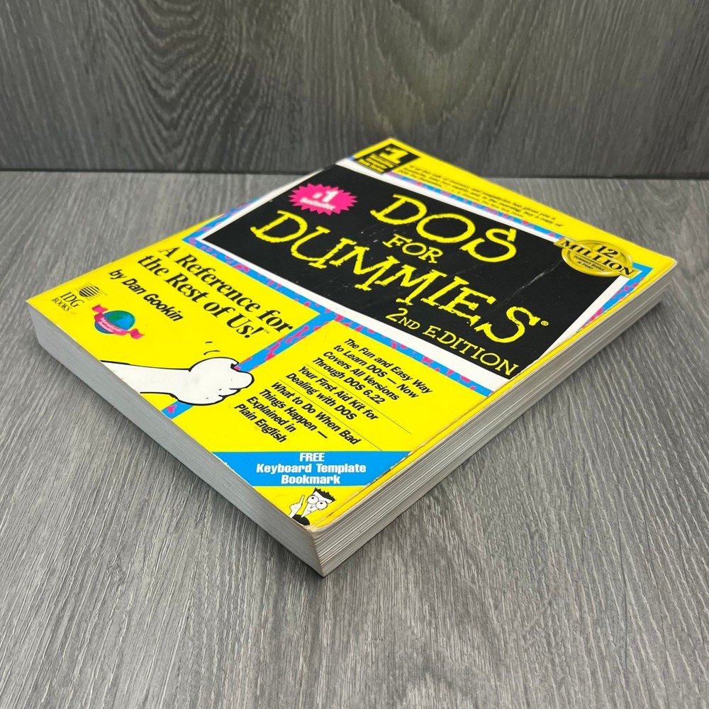 DOS for Dummies 2nd Edition Computer Book Reference Guide Dan Gookin