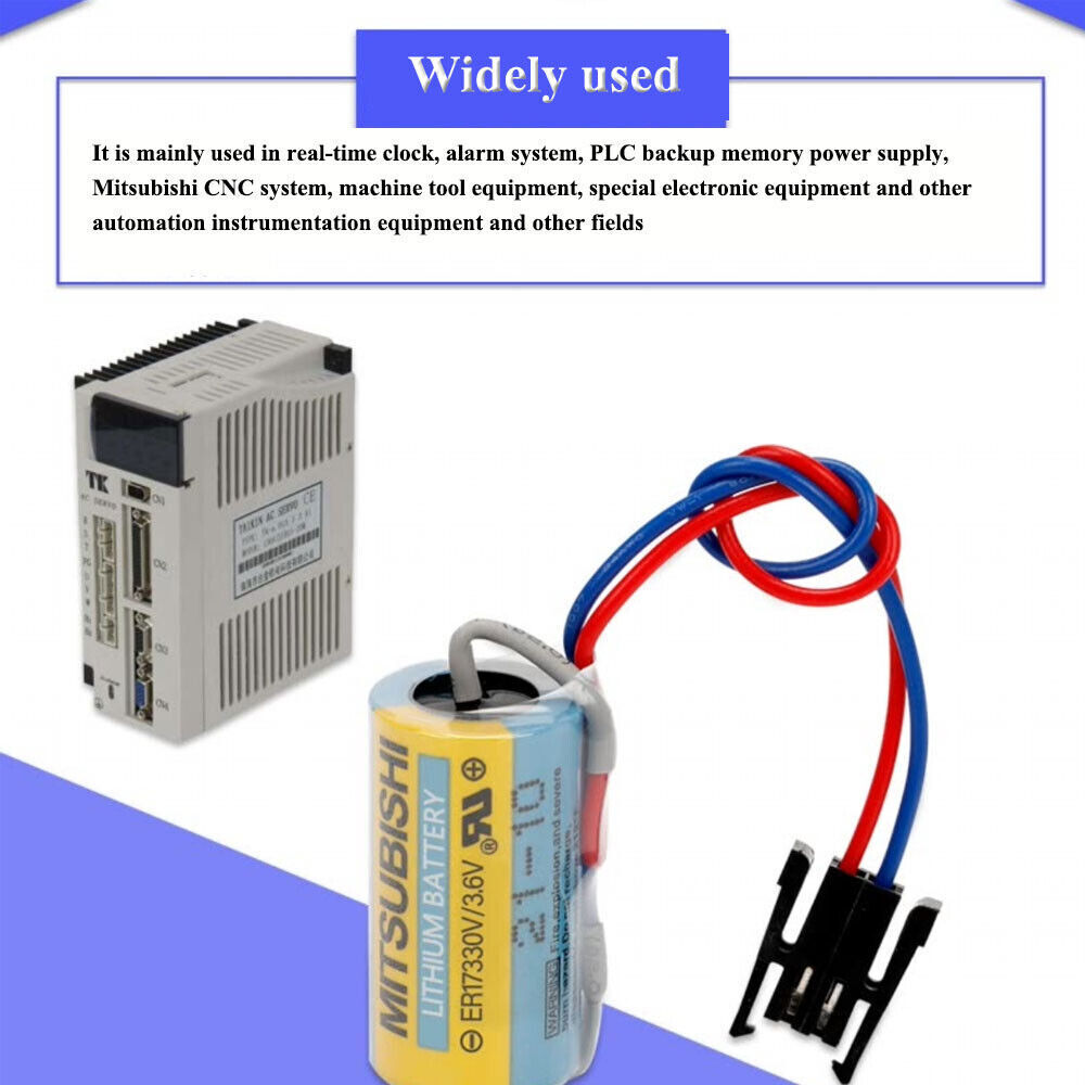 US Lot MR-BAT ER17330V/3.6V Mitsubishi A6BAT PLC Battery for FANUC CNC System