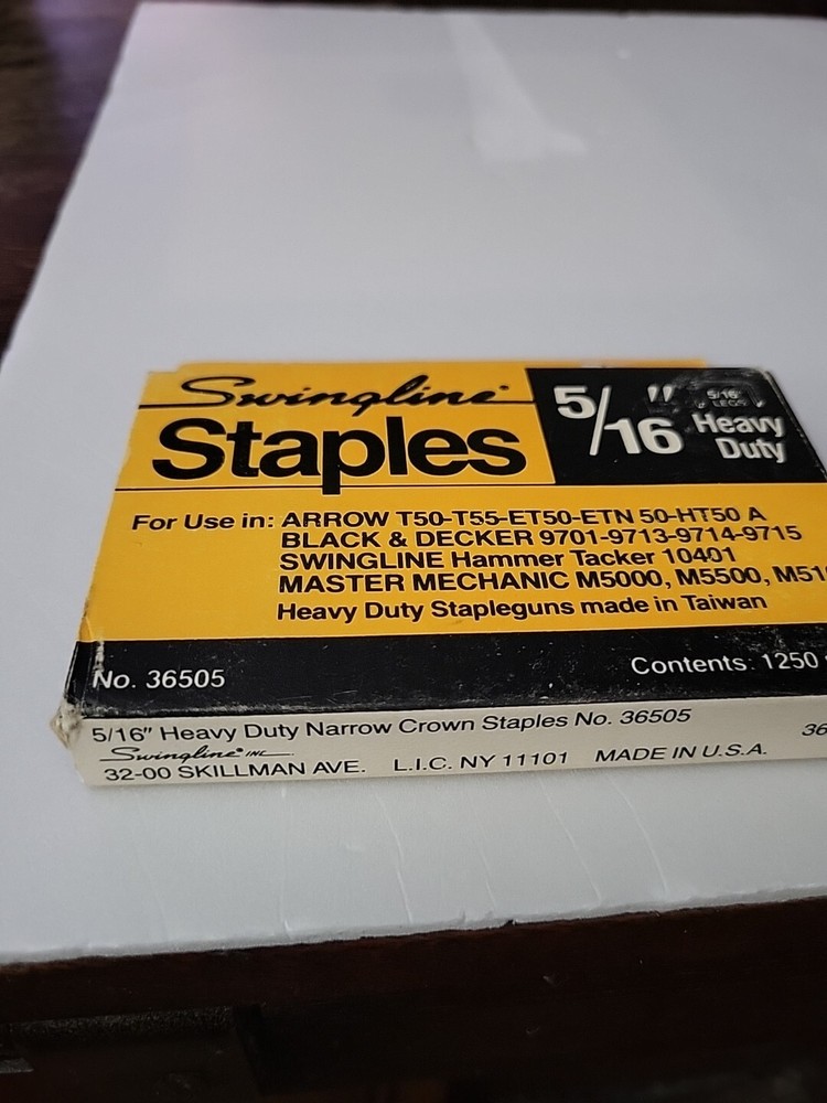 Swingline Staples 5/16" Heavy Duty Partial Box