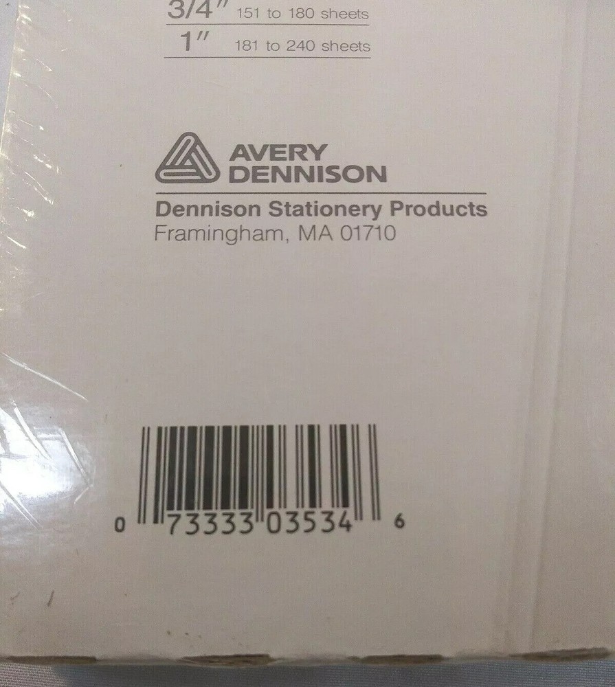 Avery Clear Plastic Covers for sheets 1st Impression Desktop 1/2" Classic New