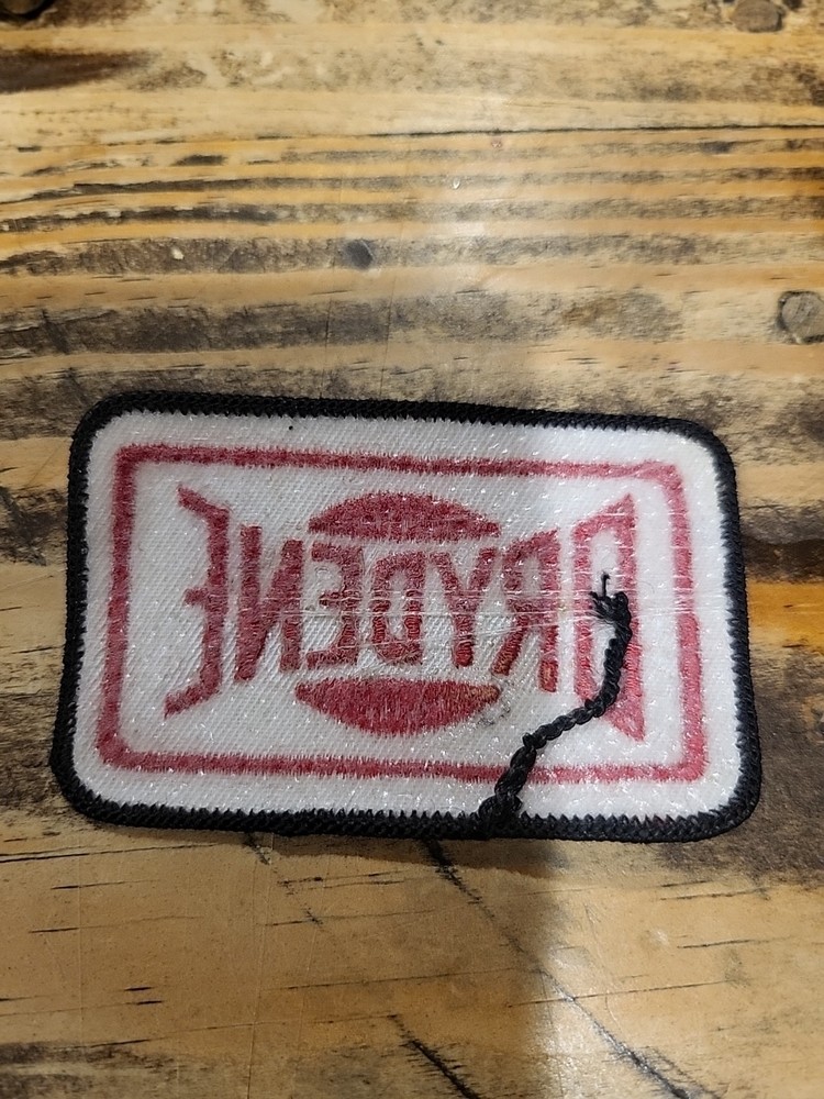 DRYDENE oil Red White 2"x 3" Sew On Patch