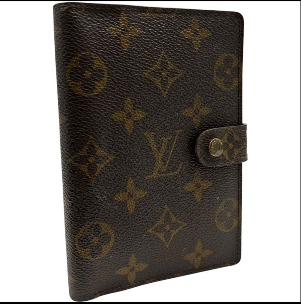 Authentic Louis Vuitton Small Ring Agenda Cover Monogram - Brown (R20005)