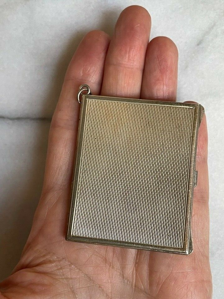 ANTIQUE 800 SILVER DANCE? CARD CASE