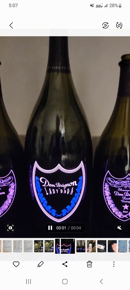 Empty Dom Perignon LADY GAGA