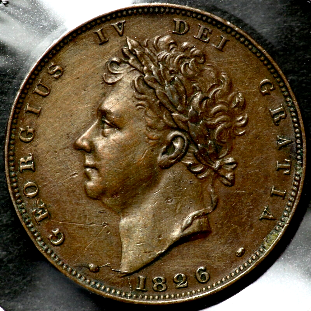 1826 One Farthing Great Britain RC392