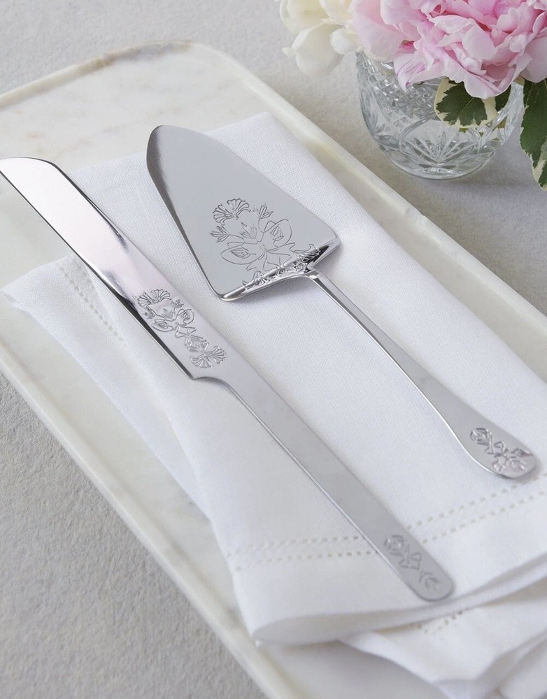 Silver Cake Serving Set, Wedding