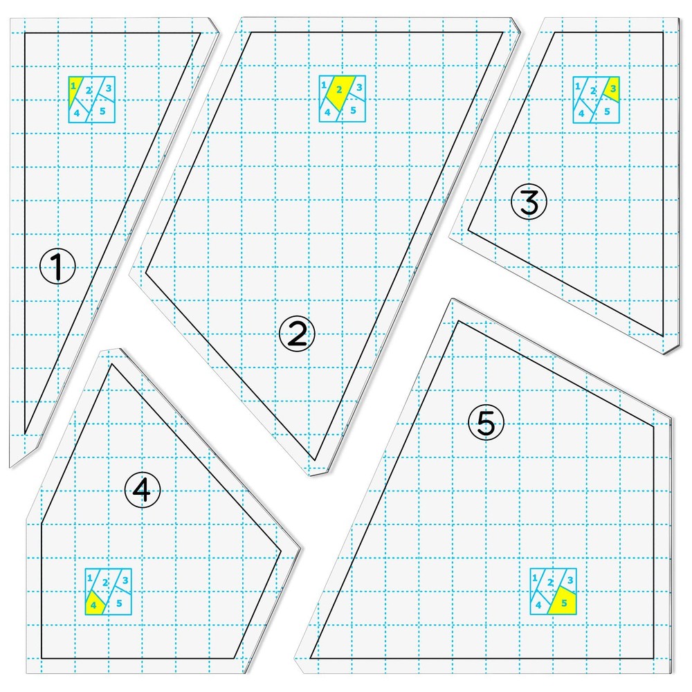Quilting Template Set Acrylic Cutting Templates for Sewing Machine