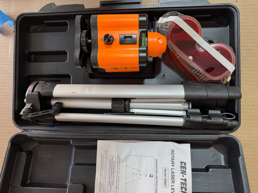 Cen-tech rotary laser level kit model 92801