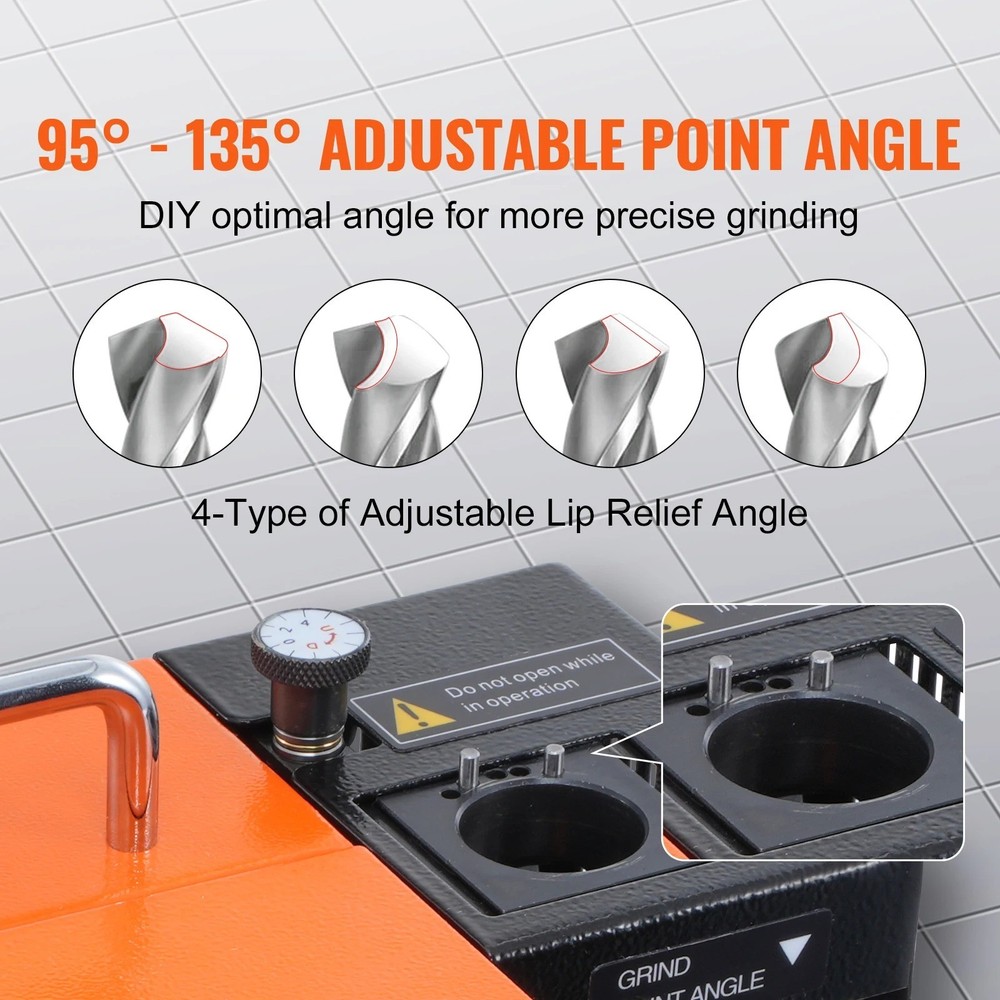 MR-13B Drill Bit Sharpener 3-13mm Portable Grinder + 11 Collets for Workshop