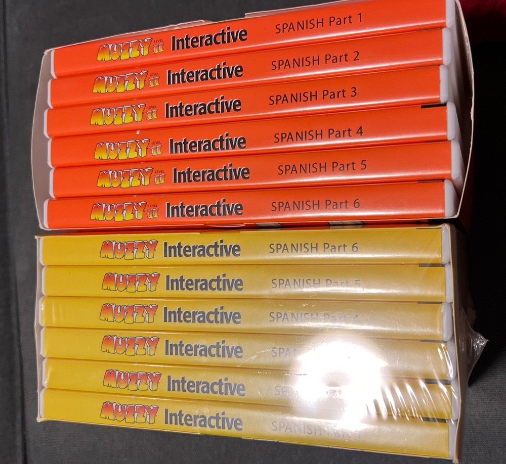 2 Sets BBC MUZZY INTERACTIVE CD-ROM Spanish Language Ed. 1-Sealed/1-Open L.v2