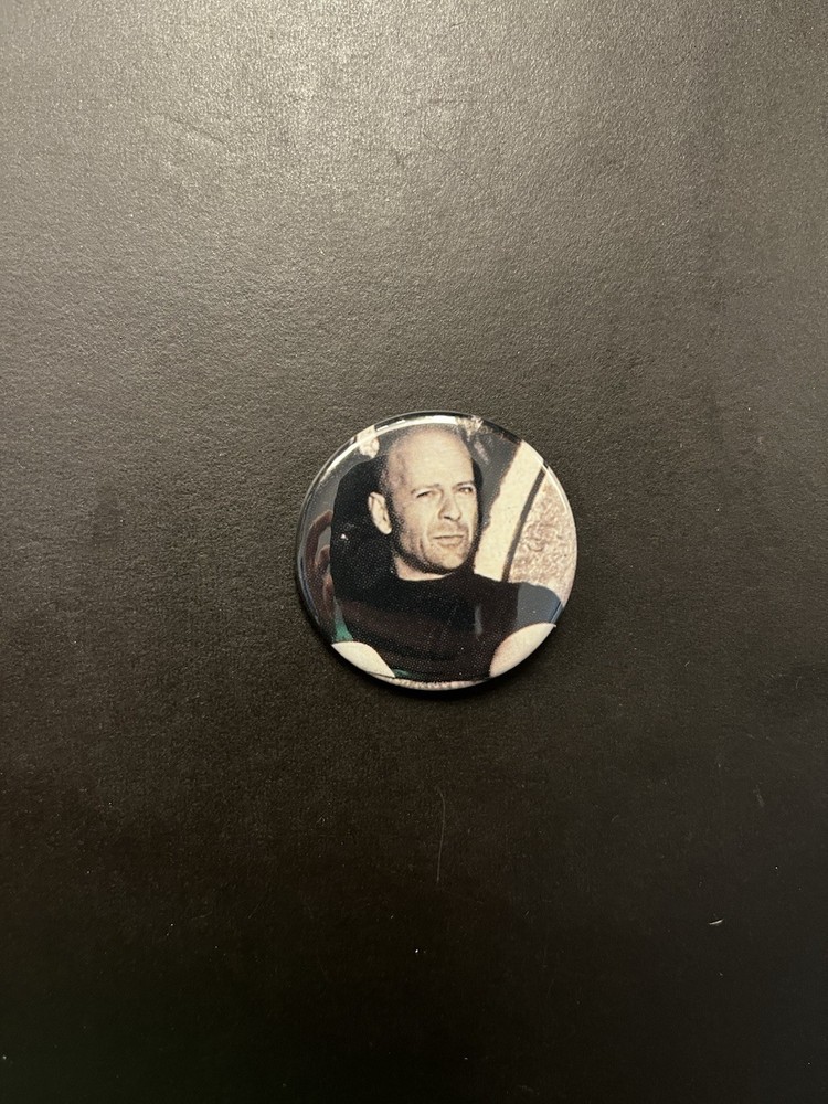 Bruce Willis Pinback Button. Original Handmade 1.5” Button.
