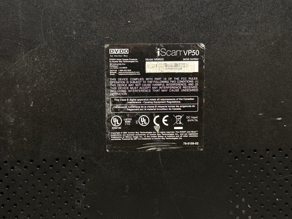 Anchor Bay DVDO iScan VP50 Upscaler Video Processor - J13