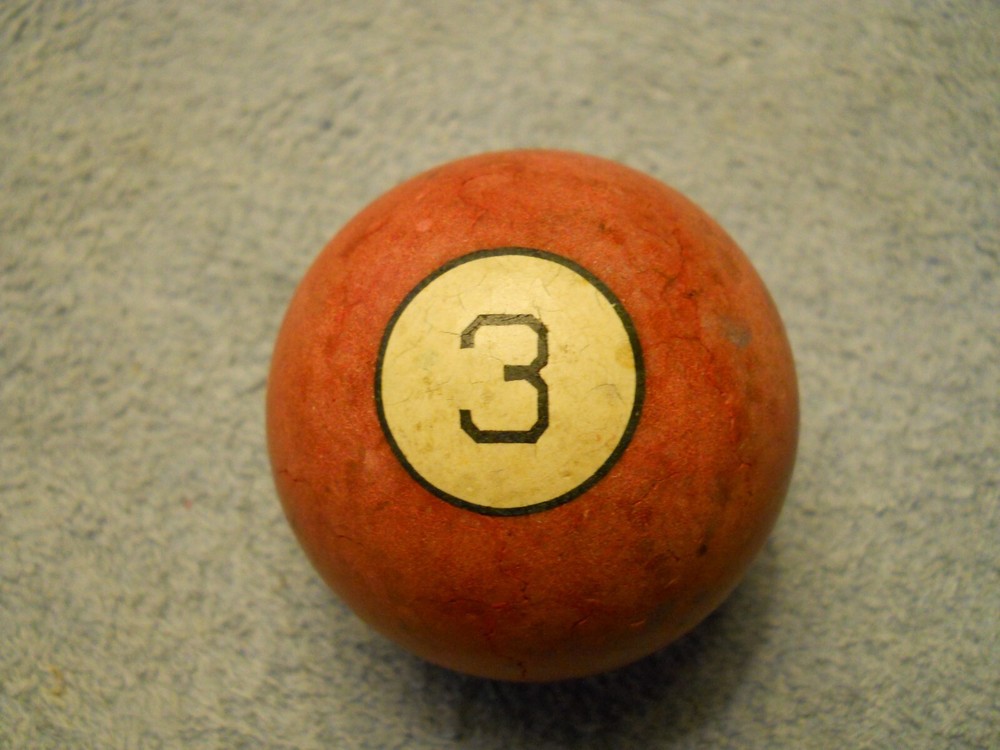 Vintage Clay Billiard Ball- #3