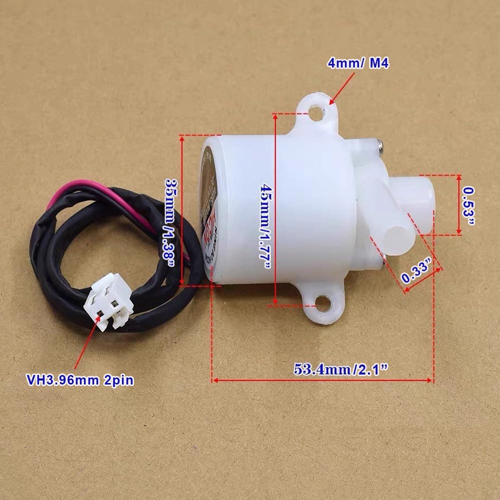 DC 12V Ice Maker Machine Water Pump Replacement for Igloo NewAir Watoor White
