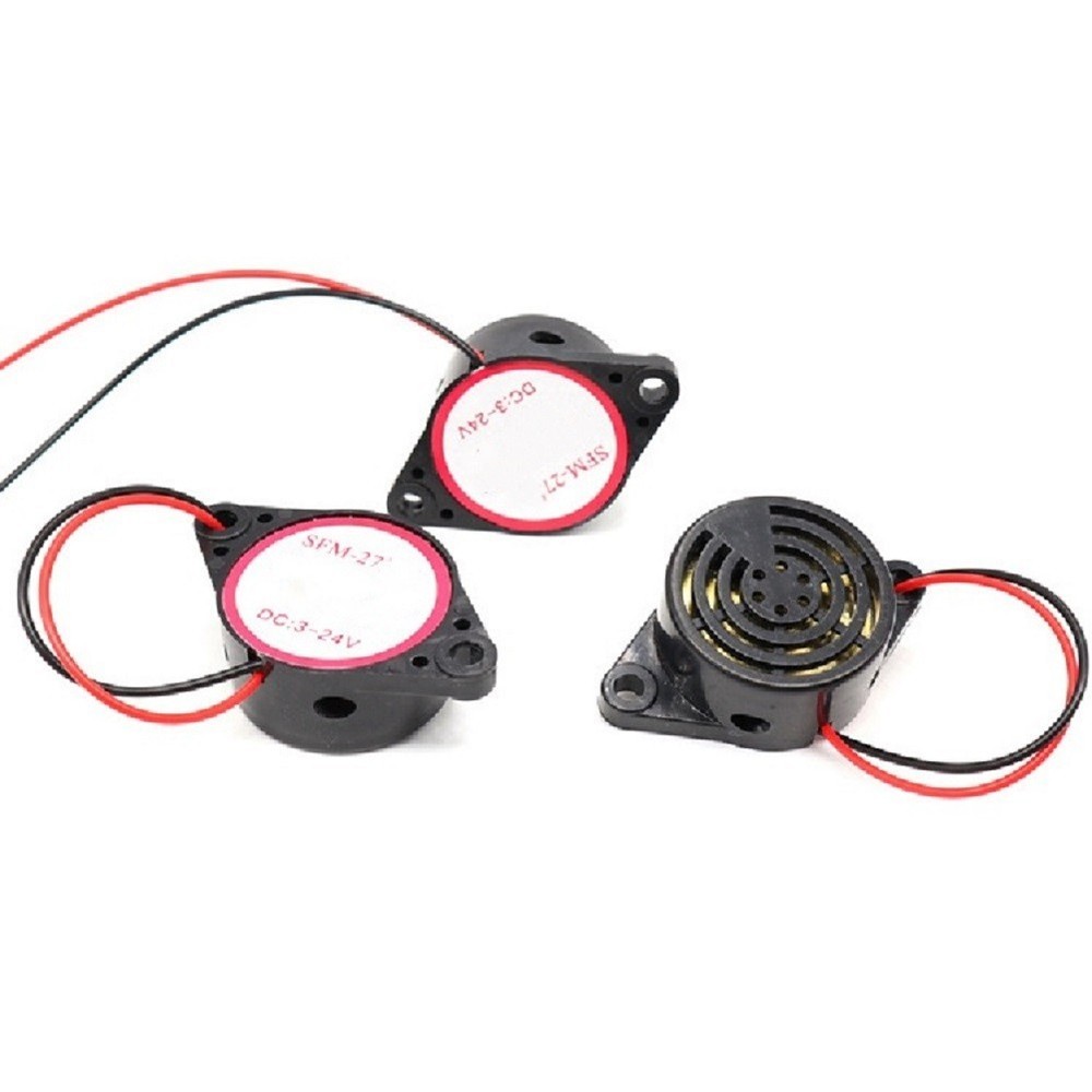 Electronic Buzzer Tool Plastic -20��C To +45��C 100dB 11cm Wire 5Pcs/Set