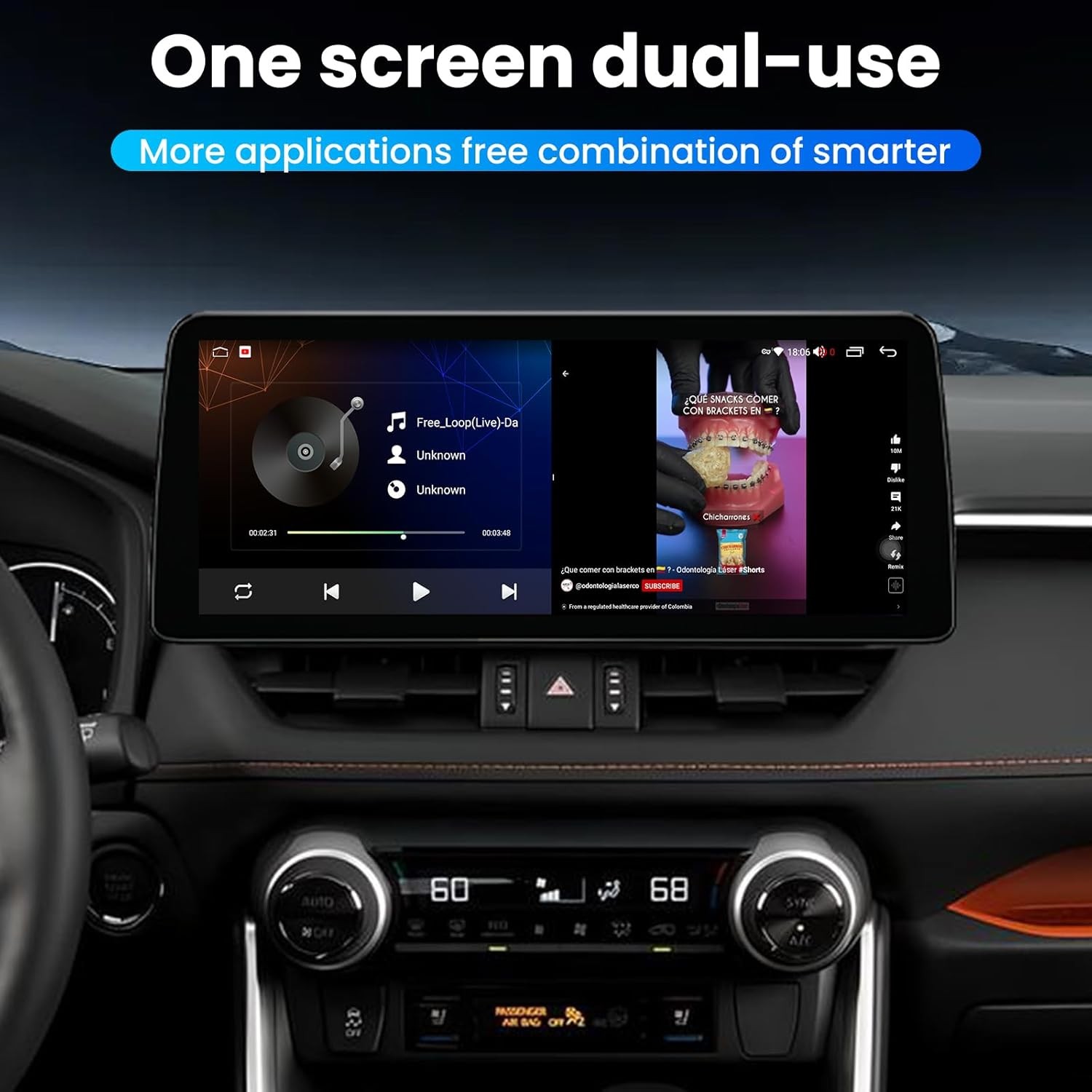 12.3'' For 2019-2022 Toyota RAV4 8Core 4+64G Carplay Stereo Radio GPS Android 13