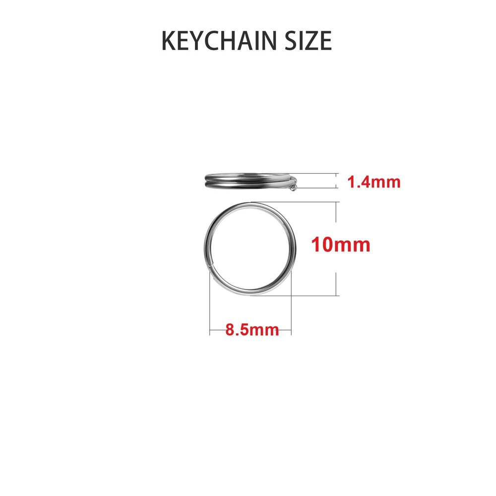 200pcs 10mm Mini Split Jump Ring with Double Loops 10mm, Silver