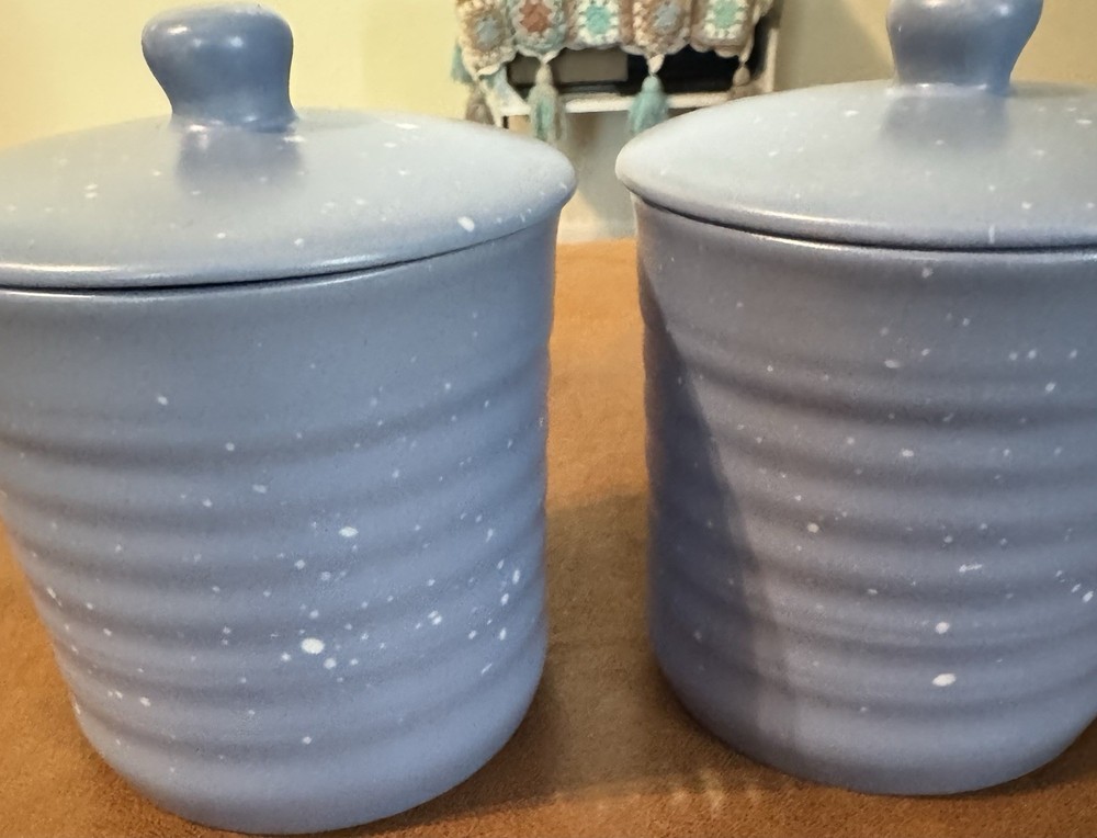 Hamsa Hand Ceramic Jars Set Of 2