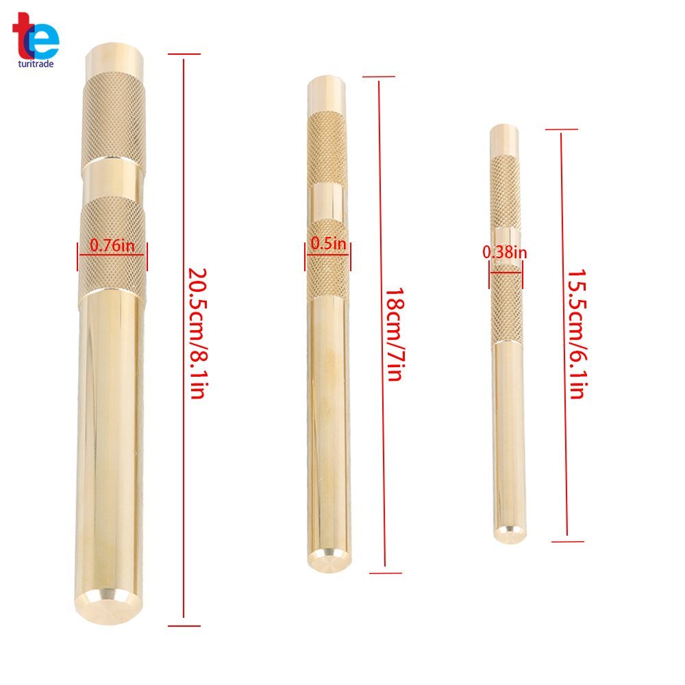 3 Pcs Brass Drift Punch Set 6" ，7" ，8" Replace for 61360
