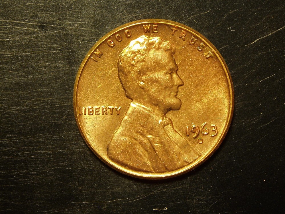 1963-D UNC LINCOLN MEMORIAL CENT #9