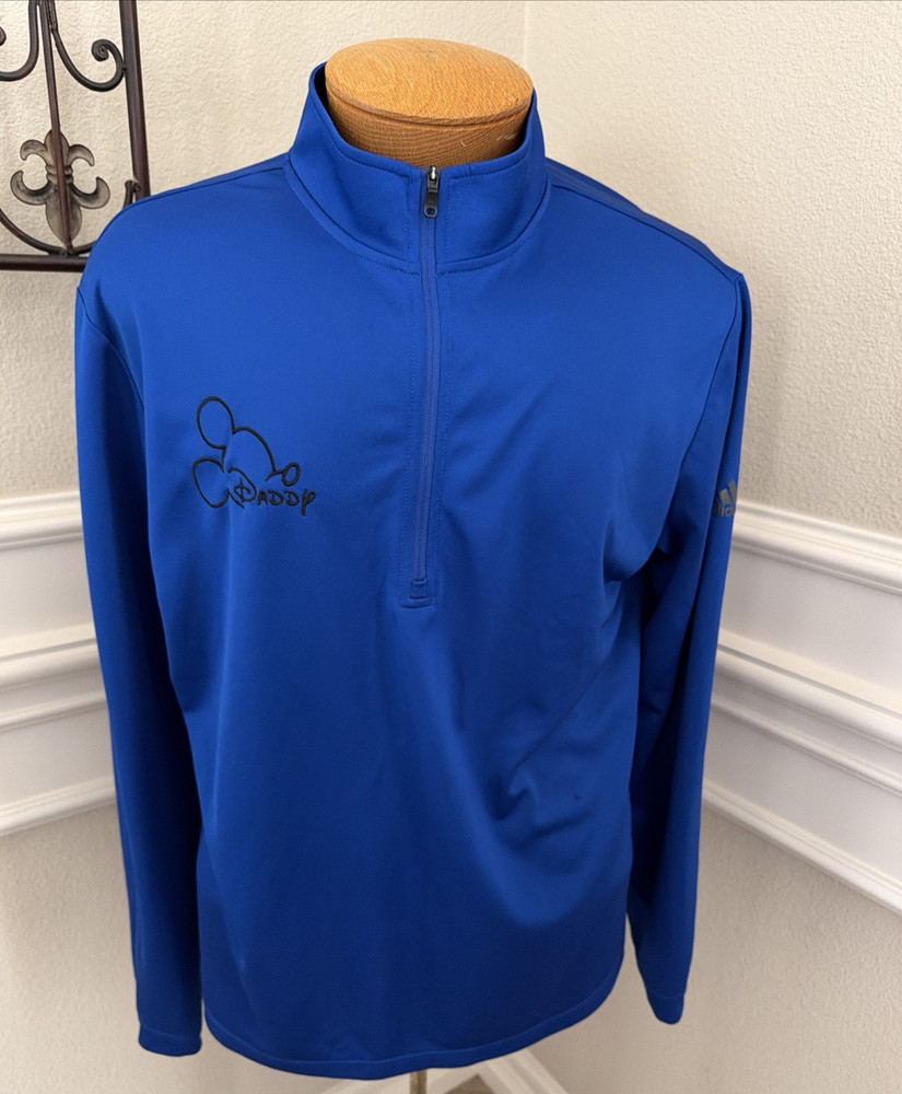 Men's Adidas Disney Mickey Mouse Daddy 1/2 Zip Pullover Size Large