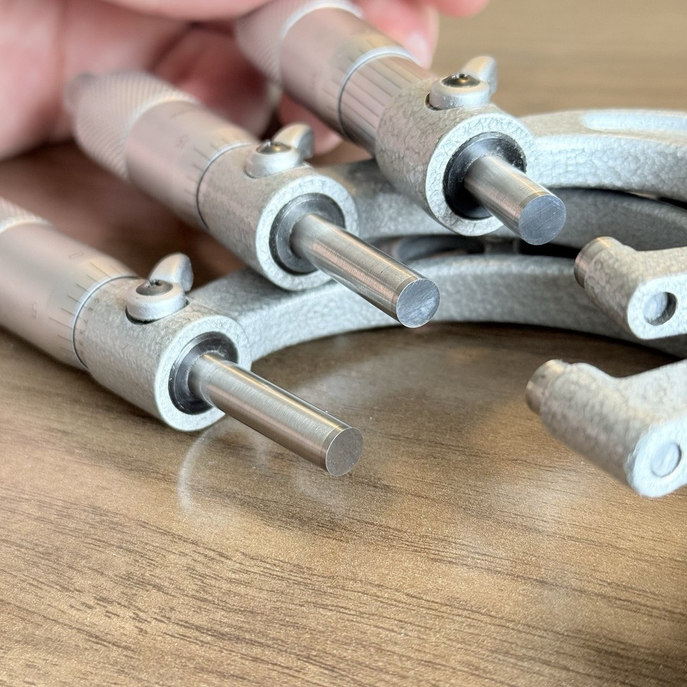 0-3” Outside Micrometer Set .0001” Grads Carbide Tips