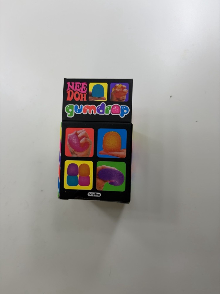 Nee Doh Gumdrop Super Solid Squish Needoh Gum Drop Blue RARE