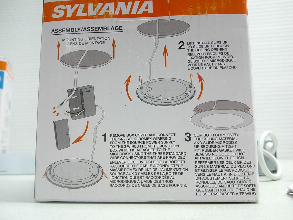 Sylvania Microdisk 3" LED Recessed White Ultra-Thin Canless Downlight 61403