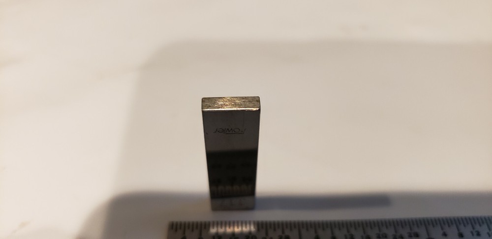 .117" Fowler Rectangular Steel Gage Gauge Block.