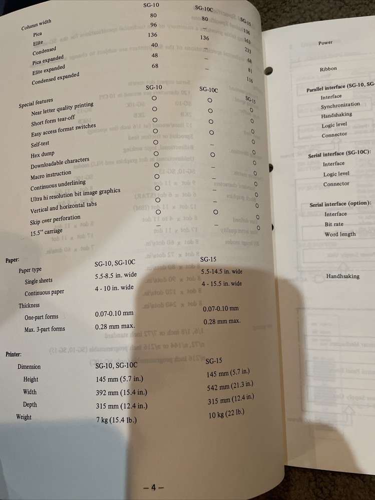 Dot Matrix Printer Technical Manual Star Micronics Inc