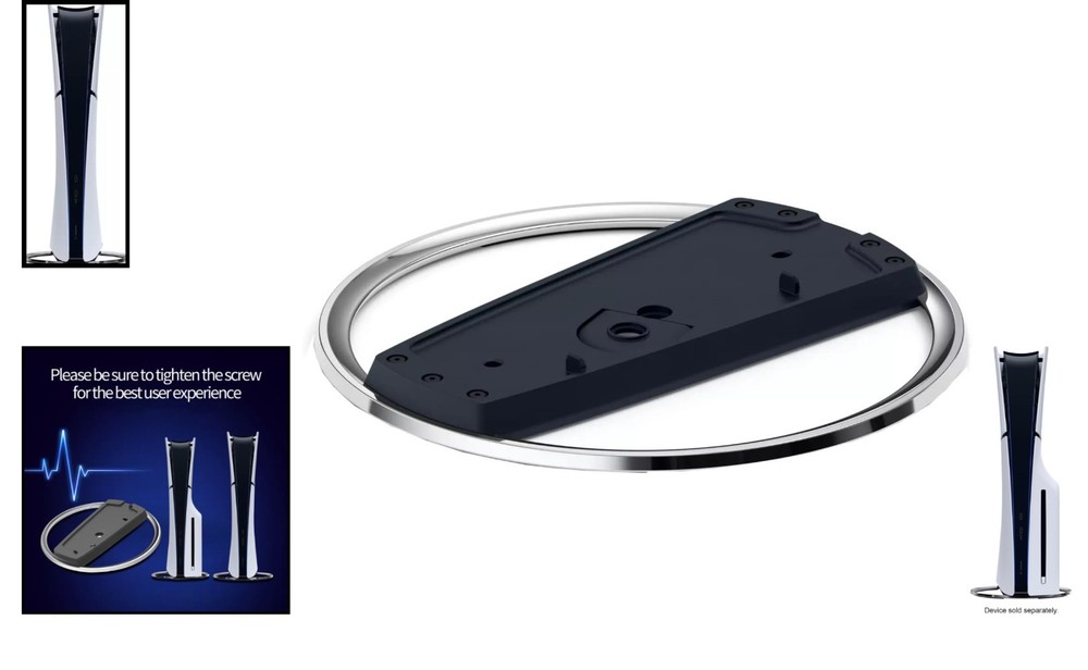 Sleek Black Vertical PS5 Stand – Support for Slim & Pro Models, Easy Install